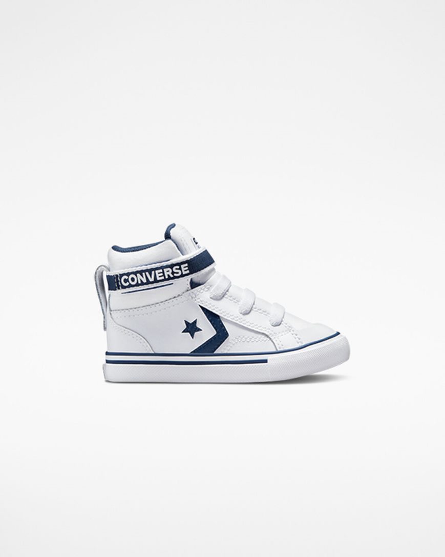 Tenisi Inalti Baieti Converse Pro Blaze Curea Easy-On Varsity Club Albi Bleumarin Albi | RO SHTCP601